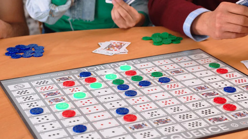 Juego De Mesa Sequence Tablero De Cartas De Cartas Tarjetas Y Fichas Sequence Game Original De Coco Pala 1989