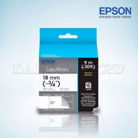 Cinta Epson Lc-5wbn9 Labelworks Standard 3/4  Black On White