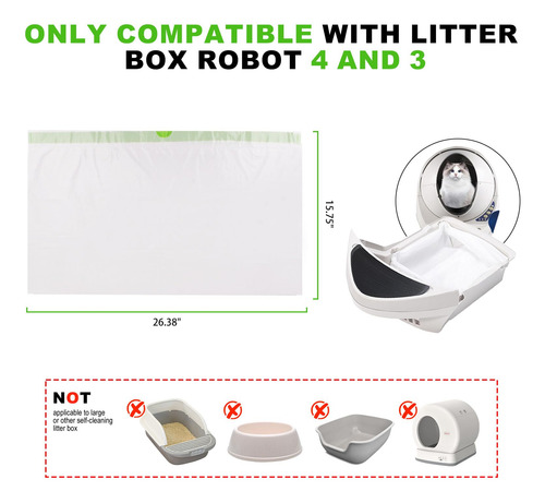 Bolsas De Basura Hlinakrbcs Para Robots 4 Y 3, Paquete De 60