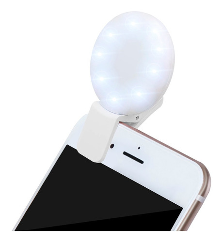 Luz Led Recargable Para Celular Aro Mini Selfie De Camara