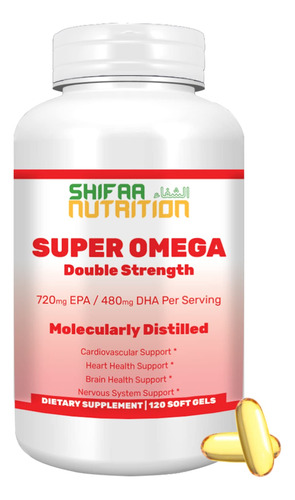 Shifaa Nutrition Aceite De Pescado Omega-3 De Doble Fuerza C