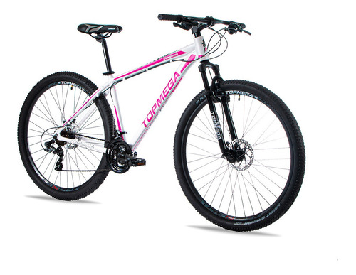 Imagen 2 de 2 de Mountain bike TopMega Sunshine R29 M 21v frenos de disco mecánico cambios Shimano Tourney TZ31 y Shimano Tourney color blanco