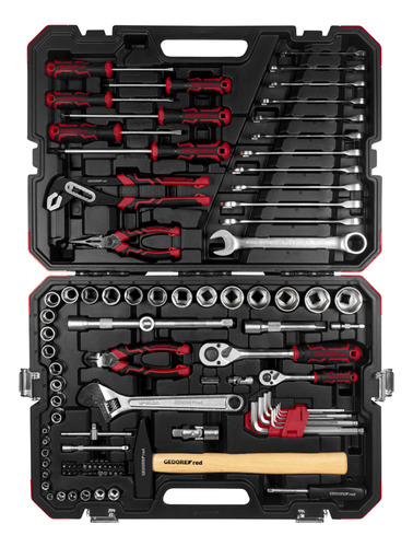 Jogo ferramentas maleta completa 100 Pç Gedore Red R46023100
