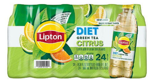 24 Pack Lipton Diet Green Tea Citrus Iced Tea 500ml Te Verde