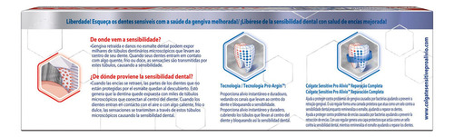 Pasta de dentes Colgate Sensitive Pro-Alívio Reparação Completa em creme 110 g
