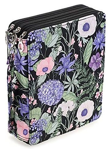 Estuche Para Colores Diseño Florales Con 120 Ranuras Con As