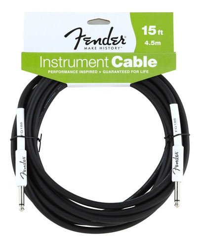 Cable Para Instrumento Fender Performance Series Fg15 Black