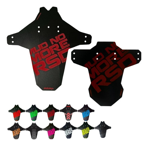 Paralama Bike Mtb Kit Traseiro E Diantero Rsd Mud No More Cor Vermelho