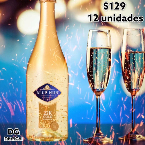 Vino Espumante Blue Nun Gold Edition 750 Ml Alemán