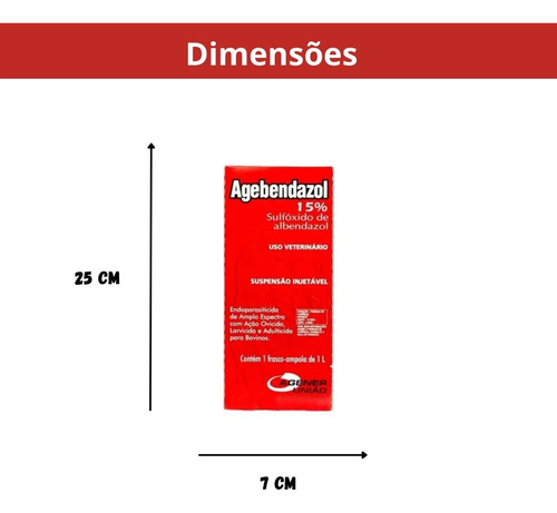 Agebendazol 15% Endoparasiticida Amplo Espectro 1 Lt Agener
