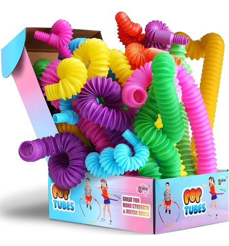 Jumbo & Mini Pop Tubes Toddler Fidget Toys, Funkidz 21pack T