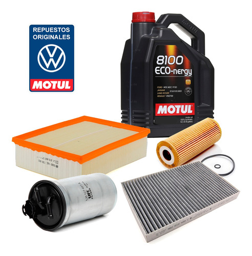 Kit Filtros Audi A4 1.9 Tdi Avf X4 + Aceite 8100 5w30