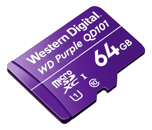 Tarjeta De Memoria Micro Sd 64gb Wd Purple Cámara - Cover Co