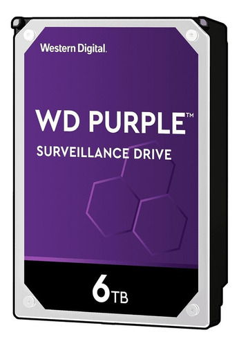 Imagem 1 de 2 de Disco rígido interno Western Digital WD Purple WD60PURX 6TB roxo