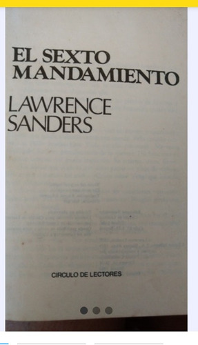 Libro El Sexto Mandamiento .lawrence Sansers