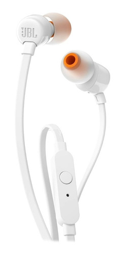 Auriculares Jbl T110 In-ear Pure Bass Microfono Blanco