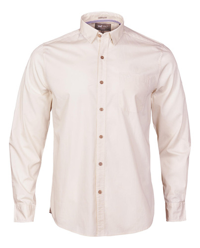 Camisa Algodón Orgánico Hombre Galiton Beige Rockford