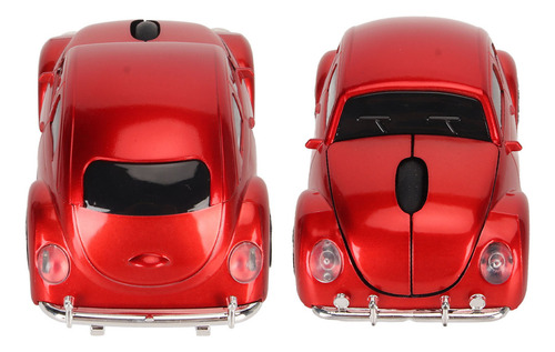 Ratón Inalámbrico Rojo Estilo Coche Deportivo Con Receptor