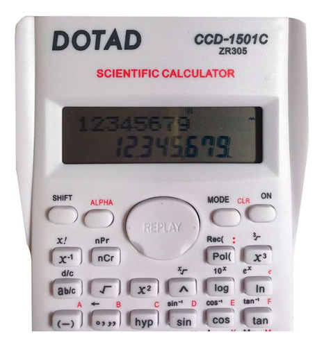 Calculadora Científica 240 Funções 10+2 Dígitos Colorida Cor Branco