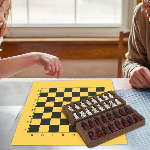 Juego De Ajedrez Tablero De Ajedrez Plegable Juego Familiar