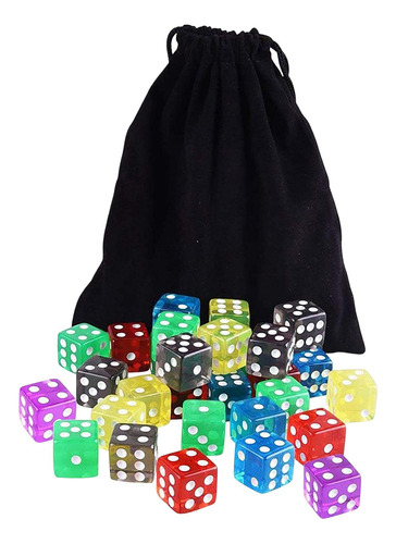 Juego De Dados De 6 Caras D6 De 60 Piezas Con Bolsa De Dados