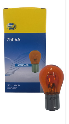 Lampara Hella 7506a Halogena 10 Und 12v 21w Ba15s Hl-h027