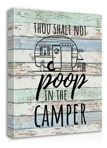 Funny Thou Shalt Not Poop In The Camper Lienzo Impreso En Li