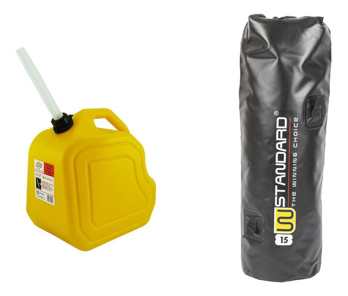 Kit Bolso Negro 15l + Bidon Amarillo 25l