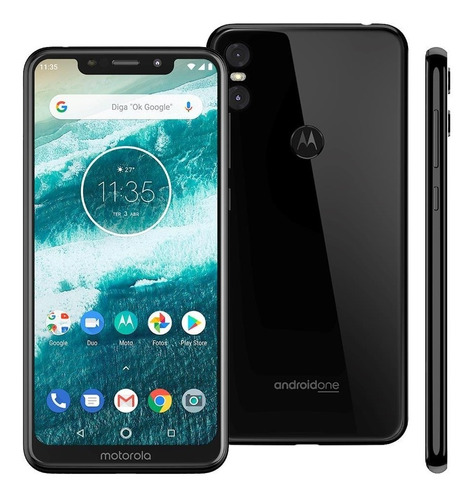 Smartphone Motorola One Xt1941 64gb Preto Pelicula+capa
