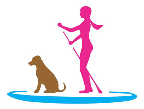 Stencil De Parede Stand Up Paddle - 55 X 90cm - Ref 399