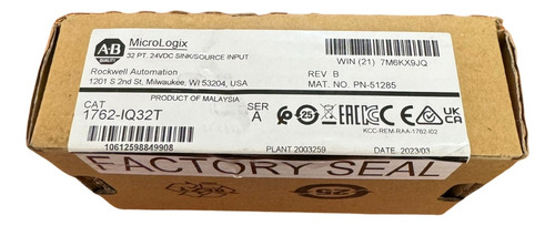Allen Bradley 1762-iq32t Modulo Plc Micrologix 32 Entradas