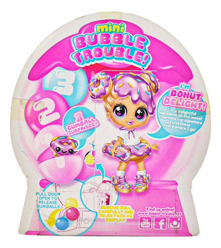 Mini Bubble Trouble Donut Delight 3 Sorpresas 8cm Ruz Da