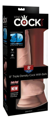 Dildo Consolador King Cock 3d Plus 8 Triple Density 24.5cm