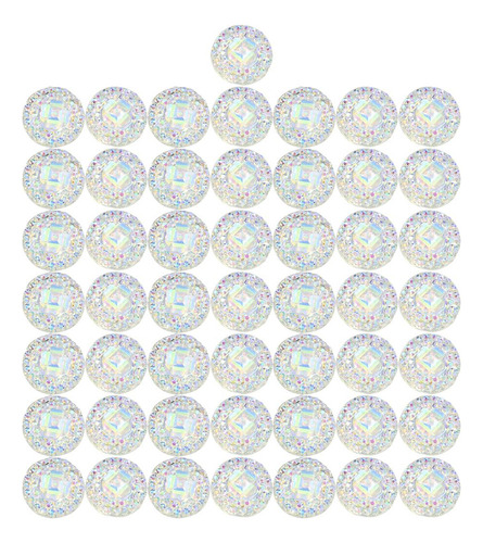 12 Mm Resina Ronda Rhinestone Adornos De Espalda Plana