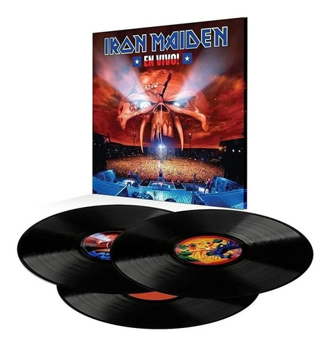 Vinilo Iron Maiden En Vivo ! 3 Lps Eu Import.