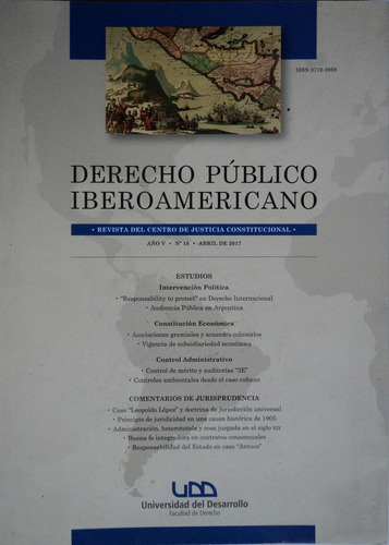 Derecho Público Iberoamericano - Udd, 2017.