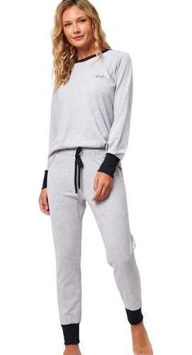 Pijama Algodón Mujer Gris  Innocenza 