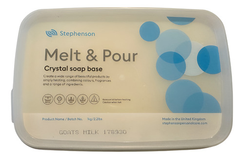 Stephenson Melt & Pour Crystal Soap Base Goats Milk 1kg