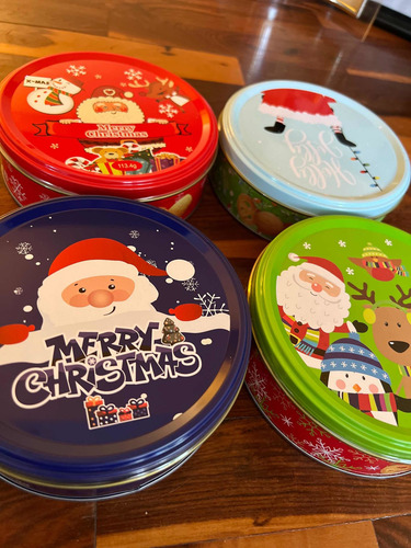 Imagen 10 de 10 de Galletas Navideñas En Latas