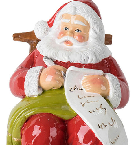 Escultura Coleccionable De Figura De Papá Noel Festiva Para