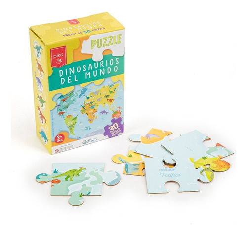 Puzzle Dinosaurios Del Mundo Para Niños - Pika - 