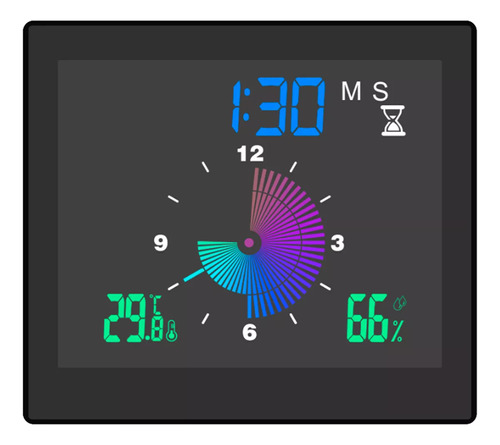 Reloj De Pared Digital Para Baño, Pantalla Lcd, Doble Alarma