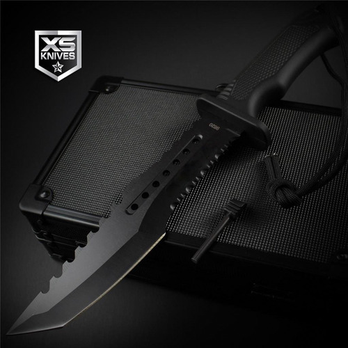 Cuchillo Hx Tactical Tanto Funda Rigida Tactico Negro Pedern