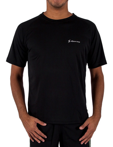 Imagen 1 de 4 de Remera Diportto Entrenamiento Dry Fit Negro
