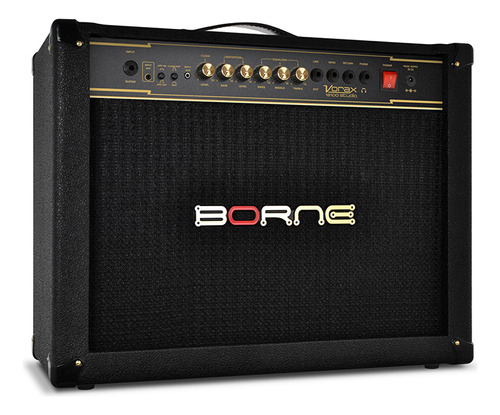 Amplificador Borne Vorax Studio 12100 Transistor para guitarra de 100W cor preto/dourado 110V/220V