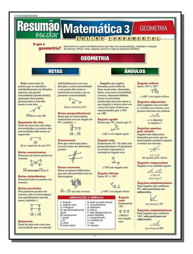 Libro Resumao Escolar Matematica 3 Geometria De Wright Susan