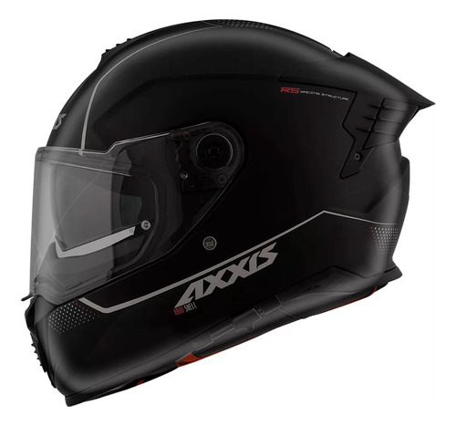 Casco Para Moto Negro Matte Talla M Hawk Solid Axxis