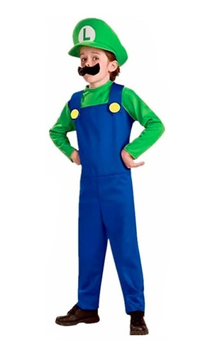 Disfraz Luigi  De Super Mario Regalo Halloween Importado