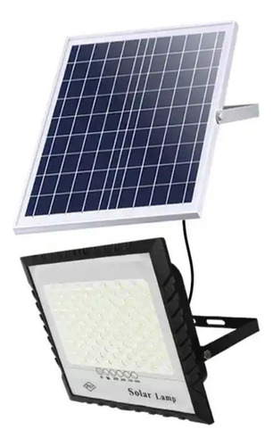 Lampara 100w + Panel Solar De 12,000mah + Control Remoto