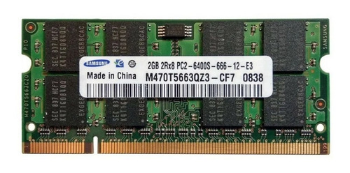 Imagen 2 de 4 de Memoria Ram Sodimm Ddr2 2gb 800mhz Samsung Notebook Netbook